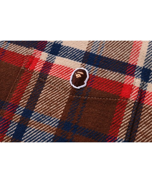 A BATHING APE(アベイシングエイプ)の「BAPE CHECK SHIRT(シャツ/ブラウス・メンズ・ネイビー/レッド/グリーン・SMALL/MEDIUM/LARGE/X-LARGE/XX-LARGE)」の9枚目の写真
