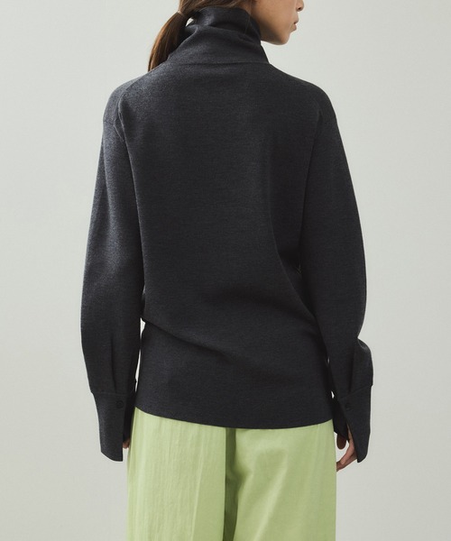 ADAM ET ROPE'（アダムエロペ）の「【EMOELLE】ウールニットトップス（ニット/セーター・レディース・グレー/オフホワイト・FREE）」の12枚目の写真