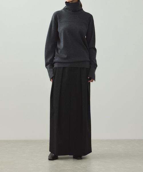 ADAM ET ROPE'（アダムエロペ）の「【EMOELLE】ウールニットトップス（ニット/セーター・レディース・グレー/オフホワイト・FREE）」の18枚目の写真