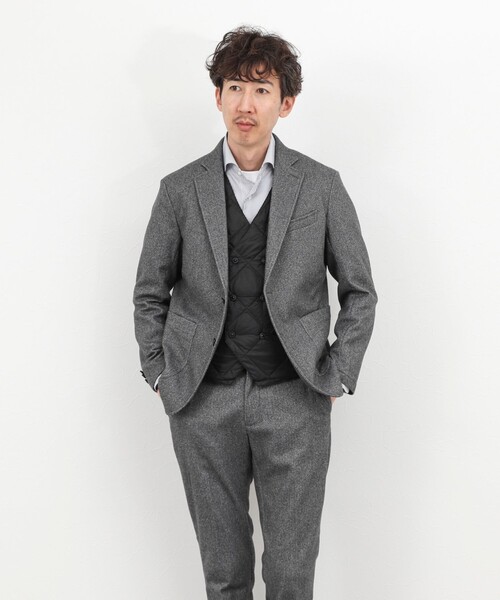 TAION(タイオン)の「《ビジカジ対応》【TAION/タイオン】W-BREASTED SNAP BUTTON DOWN GILET 25AW(ダウンベスト・メンズ・ダークネイビー/ブラック/チャコールグレー・M/L/XL/XXL)」の5枚目の写真