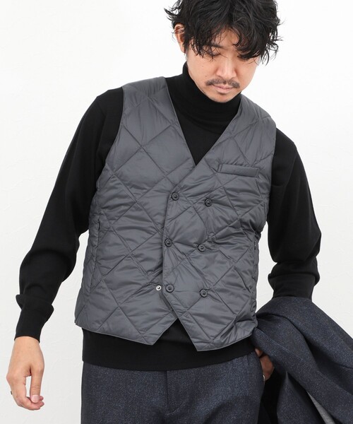 TAION(タイオン)の「《ビジカジ対応》【TAION/タイオン】W-BREASTED SNAP BUTTON DOWN GILET 25AW(ダウンベスト・メンズ・ダークネイビー/ブラック/チャコールグレー・M/L/XL/XXL)」の8枚目の写真