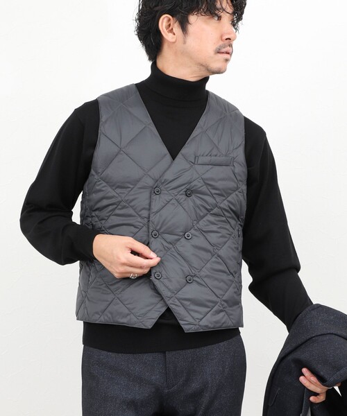 TAION(タイオン)の「《ビジカジ対応》【TAION/タイオン】W-BREASTED SNAP BUTTON DOWN GILET 25AW(ダウンベスト・メンズ・ダークネイビー/ブラック/チャコールグレー・M/L/XL/XXL)」の9枚目の写真