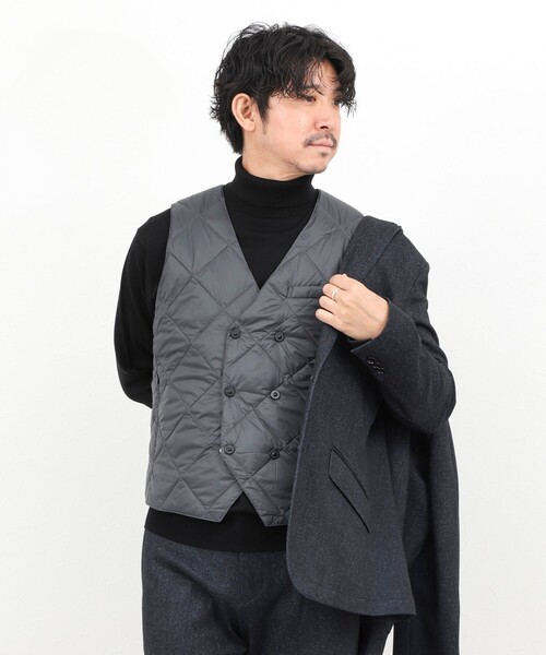 TAION(タイオン)の「《ビジカジ対応》【TAION/タイオン】W-BREASTED SNAP BUTTON DOWN GILET 25AW(ダウンベスト・メンズ・ダークネイビー/ブラック/チャコールグレー・M/L/XL/XXL)」の12枚目の写真