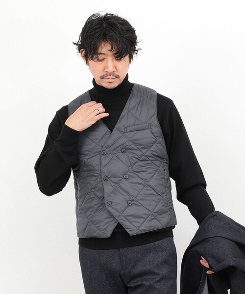 TAION(タイオン)の「《ビジカジ対応》【TAION/タイオン】W-BREASTED SNAP BUTTON DOWN GILET 25AW(ダウンベスト・メンズ・ダークネイビー/ブラック/チャコールグレー・M/L/XL/XXL)」の13枚目の写真