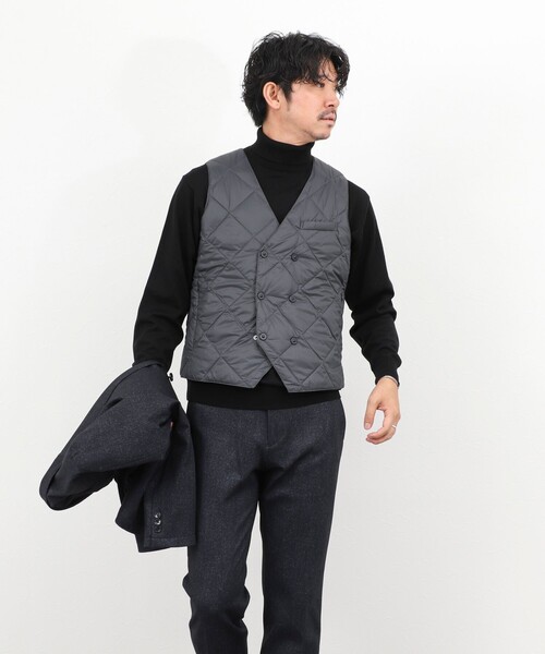 TAION(タイオン)の「《ビジカジ対応》【TAION/タイオン】W-BREASTED SNAP BUTTON DOWN GILET 25AW(ダウンベスト・メンズ・ダークネイビー/ブラック/チャコールグレー・M/L/XL/XXL)」の16枚目の写真
