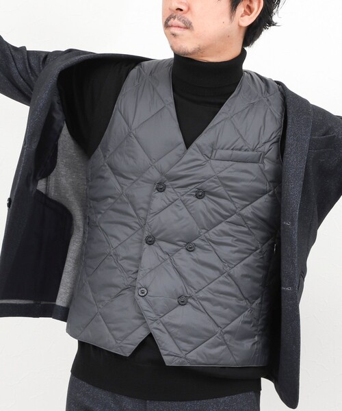 TAION(タイオン)の「《ビジカジ対応》【TAION/タイオン】W-BREASTED SNAP BUTTON DOWN GILET 25AW(ダウンベスト・メンズ・ダークネイビー/ブラック/チャコールグレー・M/L/XL/XXL)」の18枚目の写真