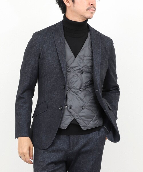TAION(タイオン)の「《ビジカジ対応》【TAION/タイオン】W-BREASTED SNAP BUTTON DOWN GILET 25AW(ダウンベスト・メンズ・ダークネイビー/ブラック/チャコールグレー・M/L/XL/XXL)」の19枚目の写真
