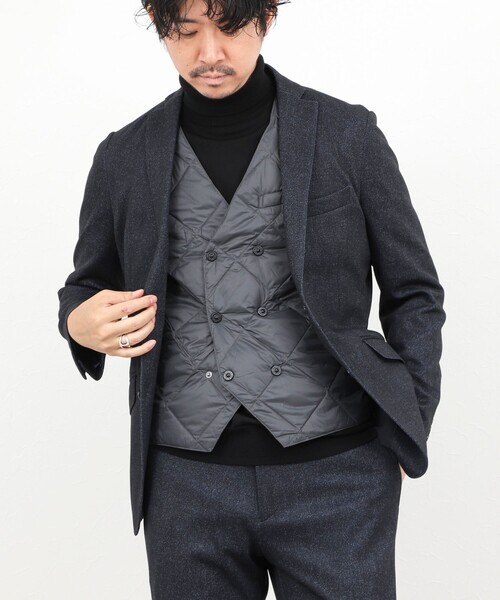 TAION(タイオン)の「《ビジカジ対応》【TAION/タイオン】W-BREASTED SNAP BUTTON DOWN GILET 25AW(ダウンベスト・メンズ・ダークネイビー/ブラック/チャコールグレー・M/L/XL/XXL)」の20枚目の写真