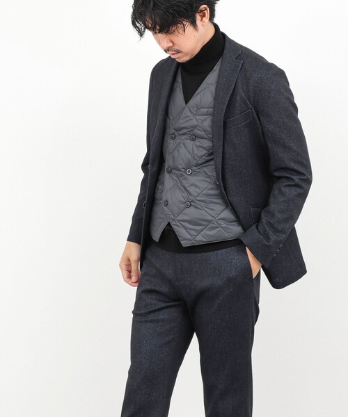 TAION(タイオン)の「《ビジカジ対応》【TAION/タイオン】W-BREASTED SNAP BUTTON DOWN GILET 25AW(ダウンベスト・メンズ・ダークネイビー/ブラック/チャコールグレー・M/L/XL/XXL)」の21枚目の写真