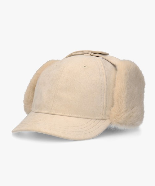 ORNERTE（オルネート）の「ORNERTE Earflap Cap / オルネート（キャップ・レディース・グレー/ベージュ/ブラウン/ナチュラル/ブラック・M/57.5cm/L(60cm)）」の5枚目の写真