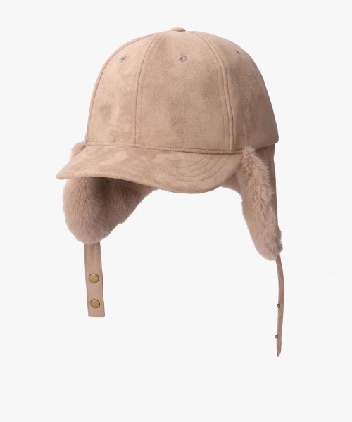 ORNERTE（オルネート）の「ORNERTE Earflap Cap / オルネート（キャップ・レディース・グレー/ベージュ/ブラウン/ナチュラル/ブラック・M/57.5cm/L(60cm)）」の12枚目の写真