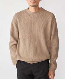 SHIPS | SHIPS: 〈手洗い可能〉7ゲージ ブラッシュド クルーネック プルオーバー(Tシャツ/カットソー)