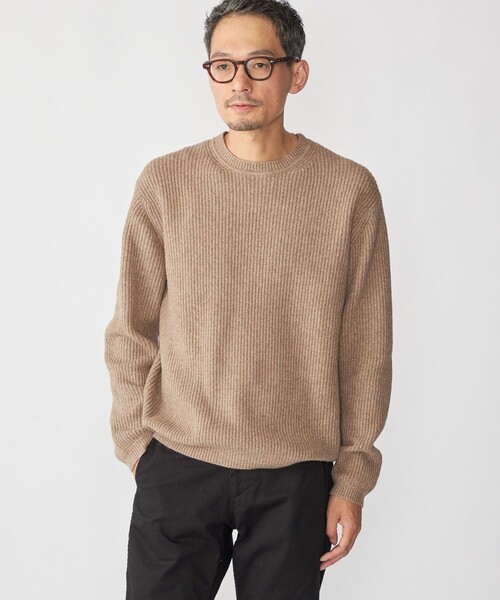 SHIPS(シップス)の「SHIPS: 〈手洗い可能〉7ゲージ ブラッシュド クルーネック プルオーバー(Tシャツ/カットソー・メンズ・ケリーグリーン/ネイビー/ライトグレー/ベージュ系・SMALL/MEDIUM/LARGE/X-LARGE)」の12枚目の写真