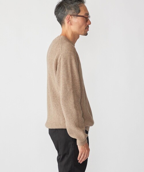 SHIPS(シップス)の「SHIPS: 〈手洗い可能〉7ゲージ ブラッシュド クルーネック プルオーバー(Tシャツ/カットソー・メンズ・ケリーグリーン/ネイビー/ライトグレー/ベージュ系・SMALL/MEDIUM/LARGE/X-LARGE)」の15枚目の写真