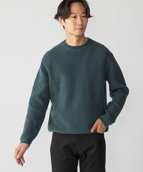 SHIPS(シップス)の「SHIPS: 〈手洗い可能〉7ゲージ ブラッシュド クルーネック プルオーバー(Tシャツ/カットソー・メンズ・ケリーグリーン/ネイビー/ライトグレー/ベージュ系・SMALL/MEDIUM/LARGE/X-LARGE)」の16枚目の写真