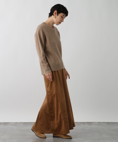 studio CLIP（スタディオクリップ）の「《ウタオ》AQUA Vネックプルオーバー（ニット/セーター・レディース・ライトブラウン/グレー/ライトベージュ・LARGE/MEDIUM）」の18枚目の写真