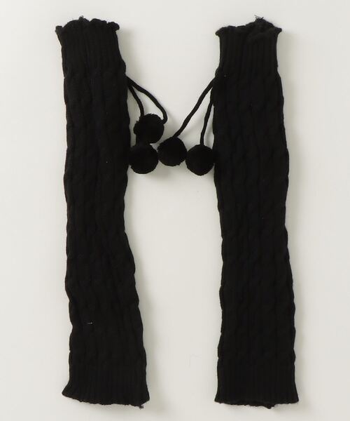 Vini（ヴィニ）の「ボンボン付きレッグウォーマー（レッグウォーマー・レディース・ホワイト/ブラック・FREE）」の3枚目の写真