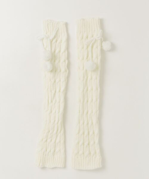 Vini（ヴィニ）の「ボンボン付きレッグウォーマー（レッグウォーマー・レディース・ホワイト/ブラック・FREE）」の10枚目の写真