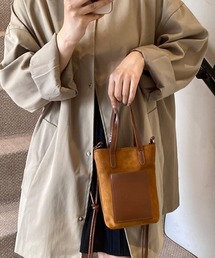 スエード2WAYコンパクトスマホポーチ ミニショルダーバッグ
