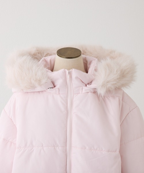 one after another NICE CLAUP(ワンアフターアナザーナイスクラップ)の「【今すぐお届け可能!】フード付きショートフェイクダウンジャケット(ダウンジャケット/コート・レディース・ピンク/ブラック/アイボリー/サックスブルー・FREE)」の6枚目の写真