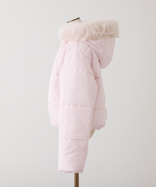 one after another NICE CLAUP(ワンアフターアナザーナイスクラップ)の「【今すぐお届け可能!】フード付きショートフェイクダウンジャケット(ダウンジャケット/コート・レディース・ピンク/ブラック/アイボリー/サックスブルー・FREE)」の10枚目の写真