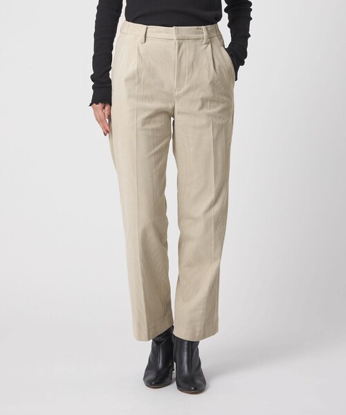 A DAY IN THE LIFE UNITED ARROWS（アデイインザライフユナイテッドアローズ）の「コーデュロイ タックスストレートパンツ ‐ウォッシャブル‐＜A DAY IN THE LIFE＞（その他パンツ・レディース・グレー系/ナチュラル/ブラック・38/40/36）」の3枚目の写真