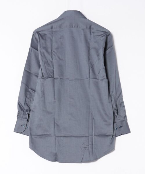 m.f.editorial(エムエフエディトリアル)の「ワイシャツ メンズ ストレッチ イージーアイロン 綿混 ワイドカラー 長袖 ビジネス ドレス NEWスタンダードフィット(ビジネスシャツ・メンズ・ネイビー・首回り39cm-裄丈84cm/首回り41cm-裄丈82cm/首回り41cm-裄丈86cm/首回り43cm-裄丈82cm/首回り39cm-裄丈80cm/首回り43cm-裄丈86cm)」の7枚目の写真
