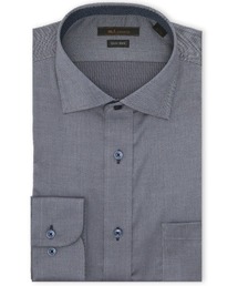 m.f.editorial | ワイシャツ メンズ ストレッチ イージーアイロン 綿混 ワイドカラー 長袖 ビジネス ドレス NEWスタンダードフィット(ビジネスシャツ)