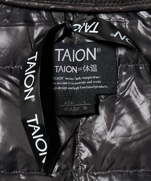 12/14まで限定値下げ：TAION ニットスリーブ ダウンジャケット ブラック TAION＞ニット スリーブ ダウンジャケット（ダウンジャケット/コート