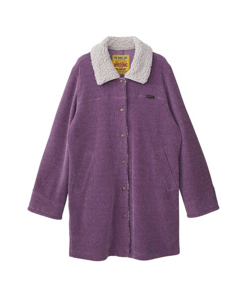 HYSTERIC GLAMOUR（ヒステリックグラマー）の「裏ボアステンカラーコート（ステンカラーコート・レディース・チャコールグレー/パープル/カーキ・FREE）」の3枚目の写真