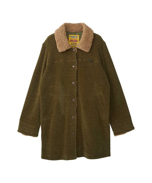 HYSTERIC GLAMOUR（ヒステリックグラマー）の「裏ボアステンカラーコート（ステンカラーコート・レディース・チャコールグレー/パープル/カーキ・FREE）」の2枚目の写真