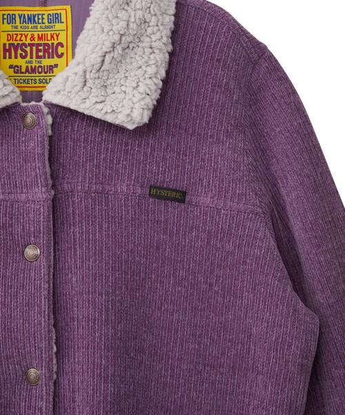 HYSTERIC GLAMOUR（ヒステリックグラマー）の「裏ボアステンカラーコート（ステンカラーコート・レディース・チャコールグレー/パープル/カーキ・FREE）」の5枚目の写真