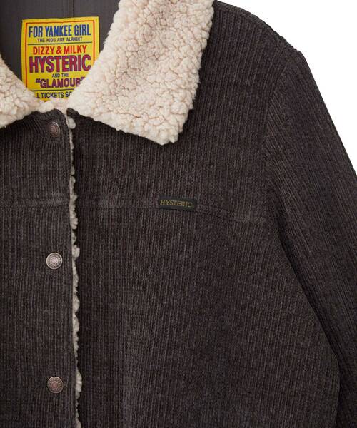 HYSTERIC GLAMOUR（ヒステリックグラマー）の「裏ボアステンカラーコート（ステンカラーコート・レディース・チャコールグレー/パープル/カーキ・FREE）」の10枚目の写真