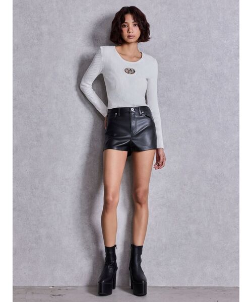 GYDA（ジェイダ）の「【ZOZO限定カラーあり】GD bijou MOLD ニットトップス（ニット/セーター・レディース・ブラウン/その他1/その他2/オフホワイト/ブラック/ネイビー/ピンク・FREE）」の10枚目の写真