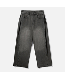 AGOD（エージーオーディー）の「Vintage Side Tuck Wide Denim Pants [Desert Black]（デニムパンツ）」
