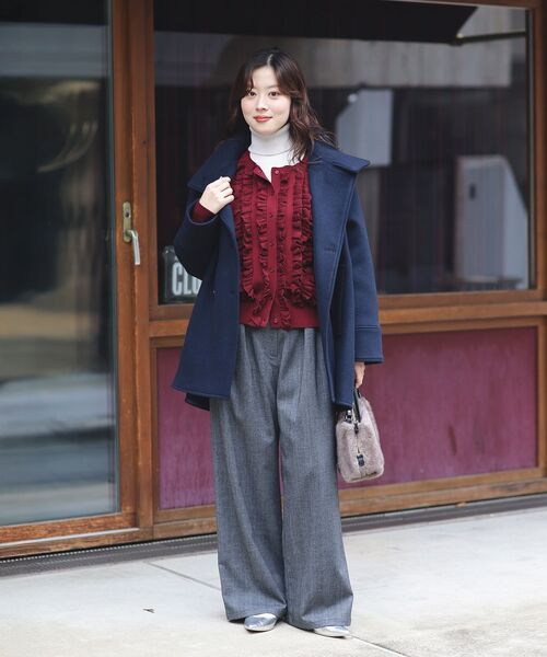 le.coeur blanc（ルクールブラン）の「ヘリンボーンベロアリボンパンツ（その他パンツ・レディース・グレー系その他/ブラウン系その他2・36/38）」の8枚目の写真