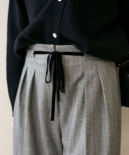 le.coeur blanc（ルクールブラン）の「ヘリンボーンベロアリボンパンツ（その他パンツ・レディース・グレー系その他/ブラウン系その他2・36/38）」の10枚目の写真