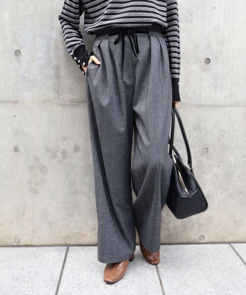 le.coeur blanc（ルクールブラン）の「ヘリンボーンベロアリボンパンツ（その他パンツ・レディース・グレー系その他/ブラウン系その他2・36/38）」の15枚目の写真
