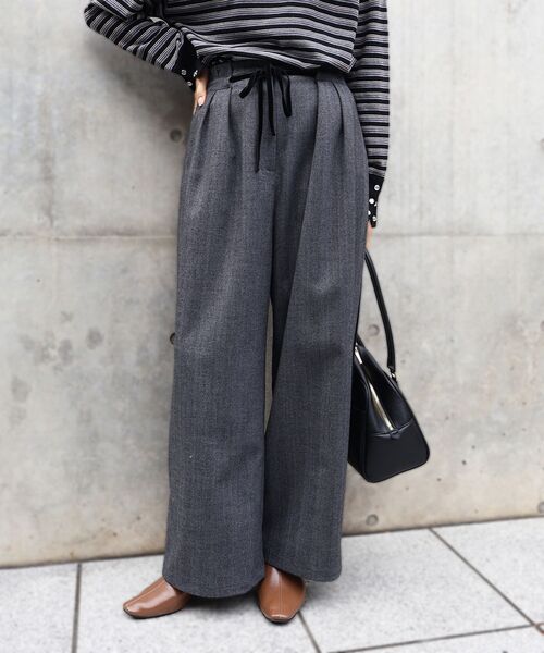 le.coeur blanc（ルクールブラン）の「ヘリンボーンベロアリボンパンツ（その他パンツ・レディース・グレー系その他/ブラウン系その他2・36/38）」の17枚目の写真