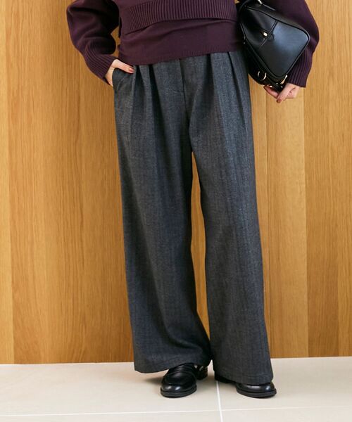 le.coeur blanc（ルクールブラン）の「ヘリンボーンベロアリボンパンツ（その他パンツ・レディース・グレー系その他/ブラウン系その他2・36/38）」の18枚目の写真