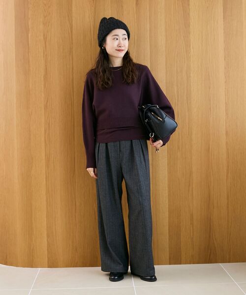 le.coeur blanc（ルクールブラン）の「ヘリンボーンベロアリボンパンツ（その他パンツ・レディース・グレー系その他/ブラウン系その他2・36/38）」の22枚目の写真