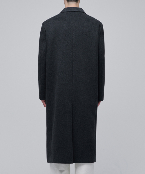 MUSINSA STANDARD(ムシンサスタンダード)の「カシミアブレンドパパショルダーダブルロングコート【ネイビー】(チェスターコート・メンズ・その他・MEDIUM/LARGE/X-LARGE/XX-LARGE)」の6枚目の写真