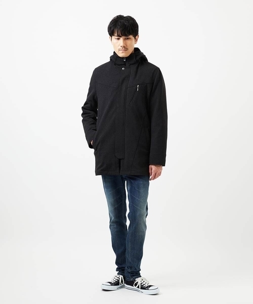 MK MICHEL KLEIN HOMME （エムケーミッシェルクランオム）の「【４サイズ展開/中綿ライナー付/３WAY】フード付きコート /TECEASY（モッズコート・メンズ・ネイビー/ボルドー/ダークグリーン・48/51/46）」の7枚目の写真