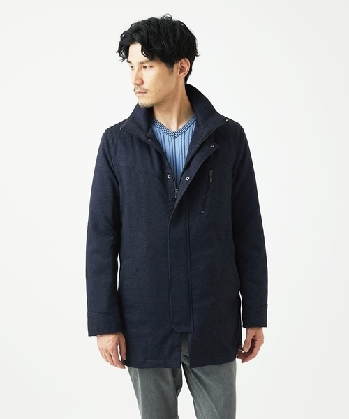 MK MICHEL KLEIN HOMME （エムケーミッシェルクランオム）の「【４サイズ展開/中綿ライナー付/３WAY】フード付きコート /TECEASY（モッズコート・メンズ・ネイビー/ボルドー/ダークグリーン・48/51/46）」の16枚目の写真