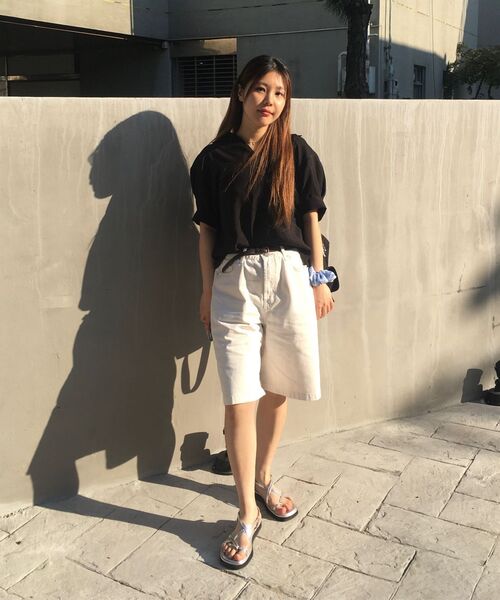 MUSINSA STANDARD WOMAN（ムシンサスタンダードウーマン）の「ウィメンズワイドデニムショーツ[クリーム]（デニムパンツ・レディース・その他・26/27/28/29/30/24/25）」の10枚目の写真