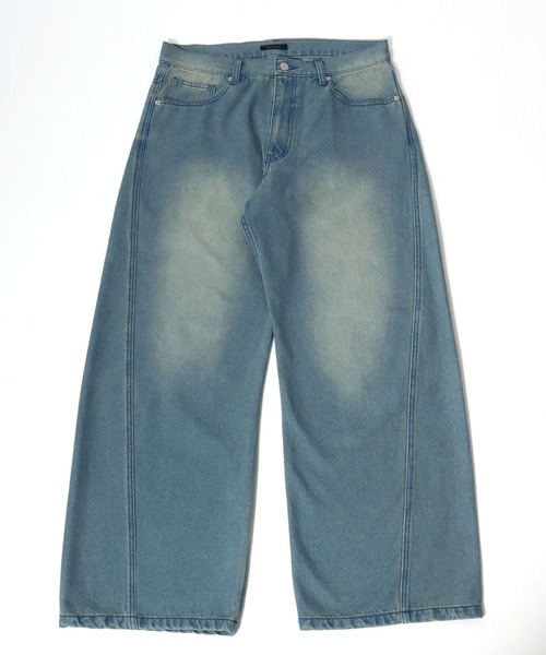 Salong hameu（サロン ハミュー）の「カーブシルエット デニムパンツ メンズ レディース ユニセックス（デニムパンツ・メンズ・ブルー系その他/グレー系その他/ブラウン系その他/ブラック系その他・S/M/L/LL）」の5枚目の写真