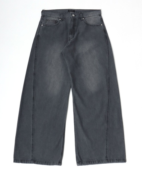 Salong hameu（サロン ハミュー）の「カーブシルエット デニムパンツ メンズ レディース ユニセックス（デニムパンツ・メンズ・ブルー系その他/グレー系その他/ブラウン系その他/ブラック系その他・S/M/L/LL）」の9枚目の写真