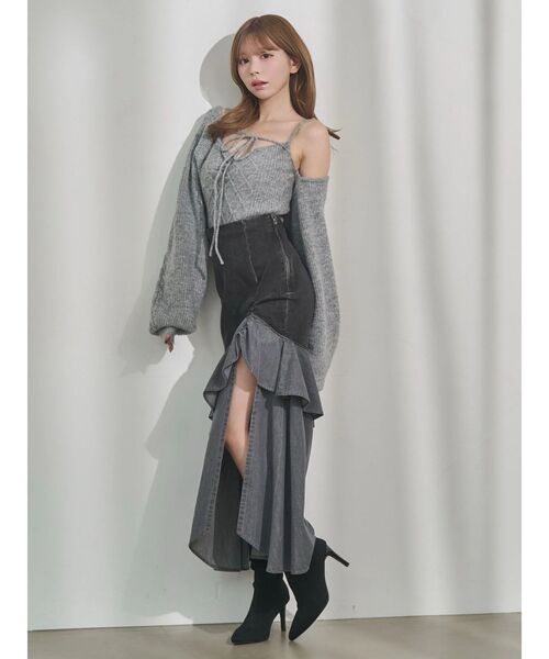 EATME（イートミー）の「ケーブルニットアンサンブル（ニット/セーター・レディース・ベージュ/オフホワイト/グレー・FREE）」の20枚目の写真