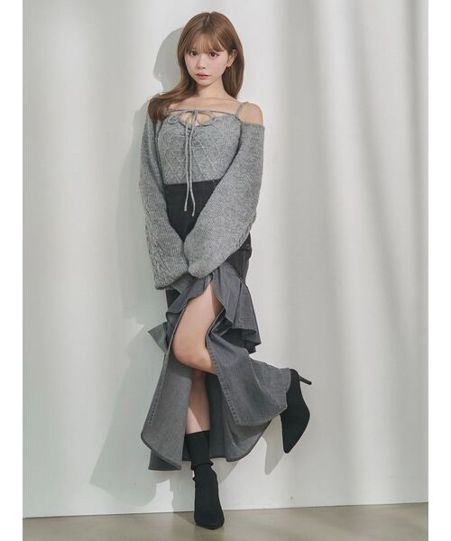 EATME（イートミー）の「ケーブルニットアンサンブル（ニット/セーター・レディース・ベージュ/オフホワイト/グレー・FREE）」の22枚目の写真