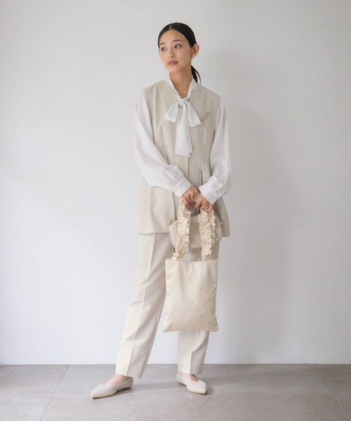 LOWRYS FARM（ローリーズファーム）の「ｄａｙｍｅジレ 628351（ベスト・レディース・ネイビー/アイボリー・LARGE/MEDIUM）」の10枚目の写真